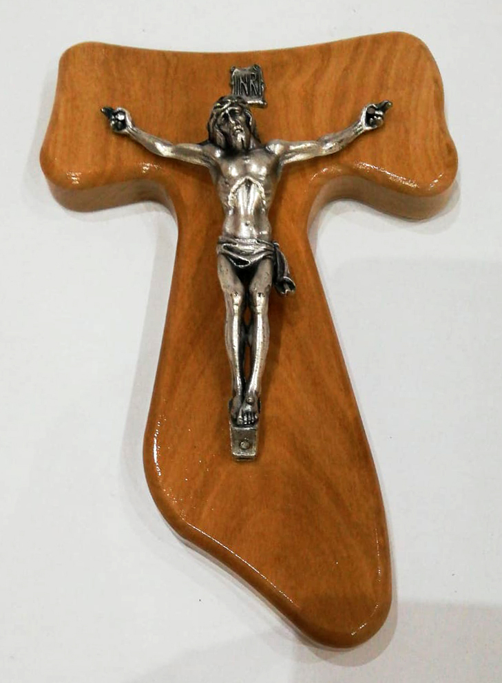 Tau francescano in legno di ulivo 20x13 cm - Souvenir Volto Santo di  Manoppello