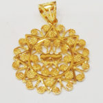 Ciondolo in argento filigranato color oro
